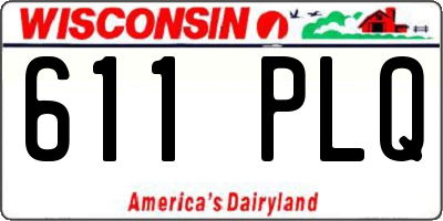 WI license plate 611PLQ
