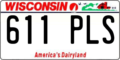 WI license plate 611PLS