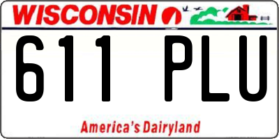 WI license plate 611PLU