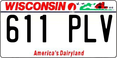 WI license plate 611PLV