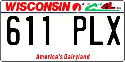 WI license plate 611PLX