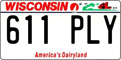 WI license plate 611PLY