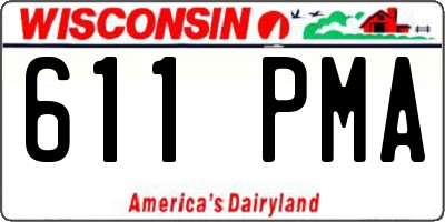 WI license plate 611PMA