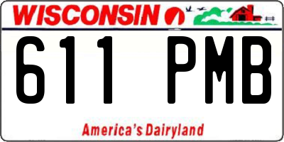 WI license plate 611PMB