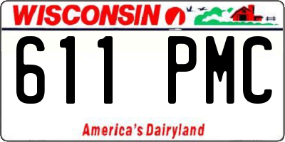 WI license plate 611PMC