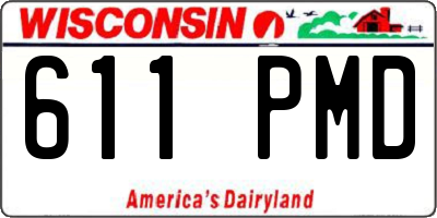 WI license plate 611PMD