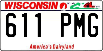 WI license plate 611PMG
