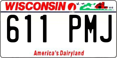 WI license plate 611PMJ