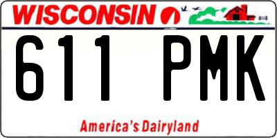 WI license plate 611PMK
