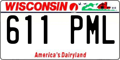 WI license plate 611PML