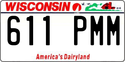 WI license plate 611PMM