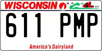 WI license plate 611PMP