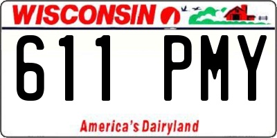 WI license plate 611PMY