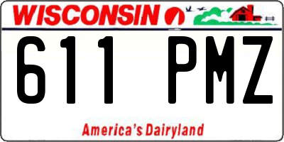 WI license plate 611PMZ
