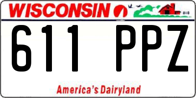 WI license plate 611PPZ