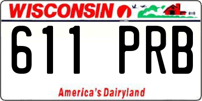 WI license plate 611PRB