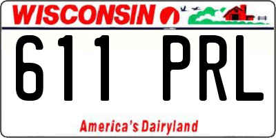 WI license plate 611PRL