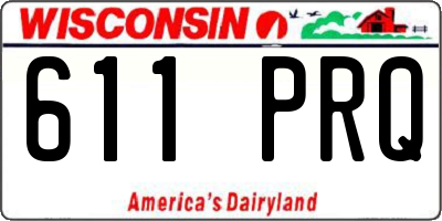WI license plate 611PRQ