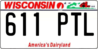 WI license plate 611PTL