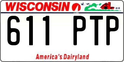 WI license plate 611PTP