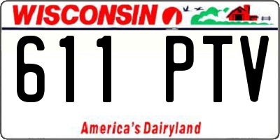 WI license plate 611PTV