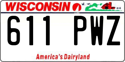 WI license plate 611PWZ