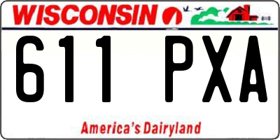 WI license plate 611PXA
