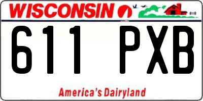 WI license plate 611PXB