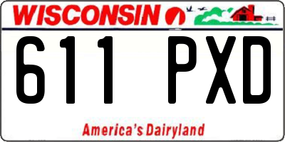 WI license plate 611PXD
