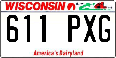 WI license plate 611PXG