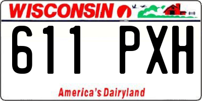 WI license plate 611PXH
