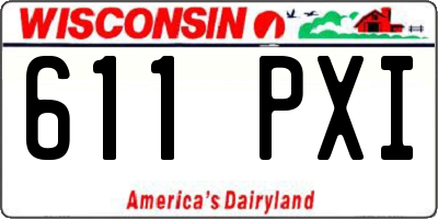 WI license plate 611PXI