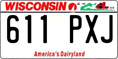 WI license plate 611PXJ