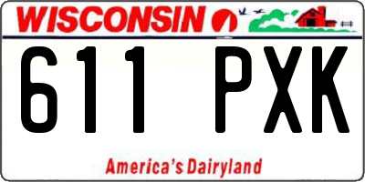 WI license plate 611PXK