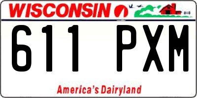 WI license plate 611PXM
