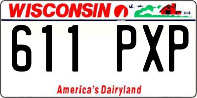 WI license plate 611PXP