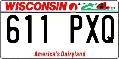 WI license plate 611PXQ