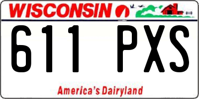 WI license plate 611PXS