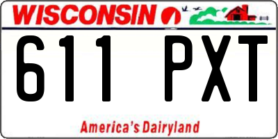WI license plate 611PXT