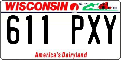 WI license plate 611PXY