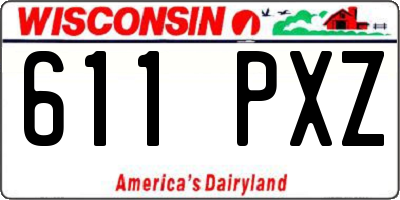 WI license plate 611PXZ