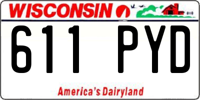 WI license plate 611PYD