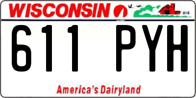 WI license plate 611PYH