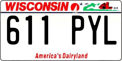 WI license plate 611PYL