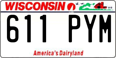 WI license plate 611PYM
