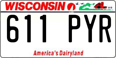 WI license plate 611PYR