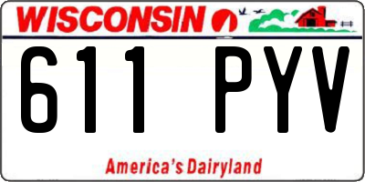 WI license plate 611PYV