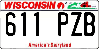 WI license plate 611PZB