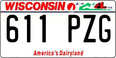 WI license plate 611PZG