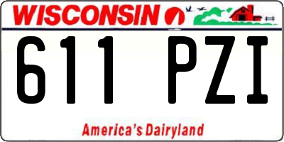 WI license plate 611PZI